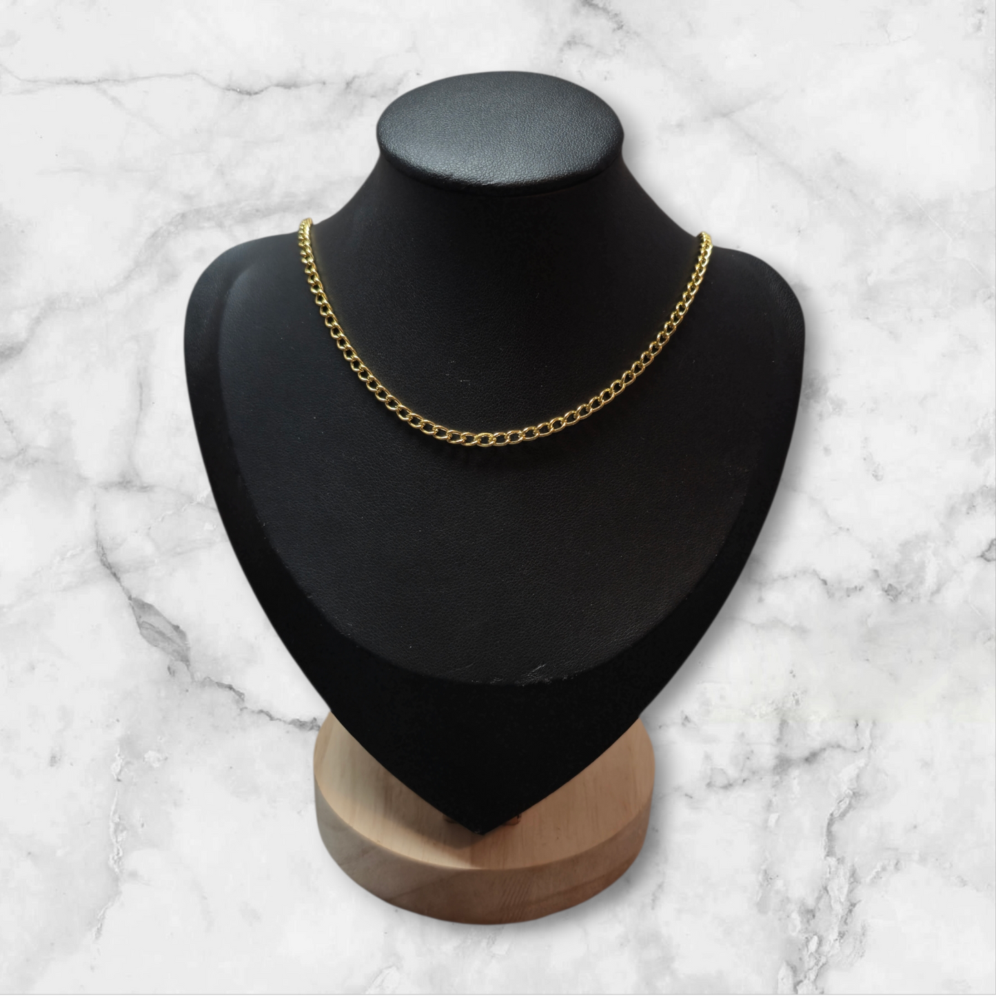 Edelstahlkette gold farbend dick