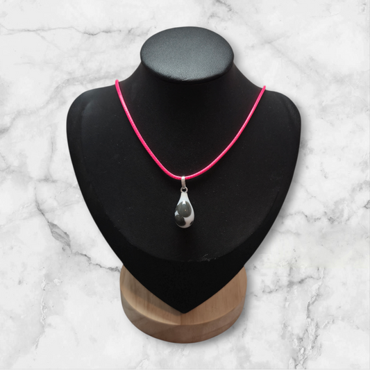 Neon Pinkes Lederband