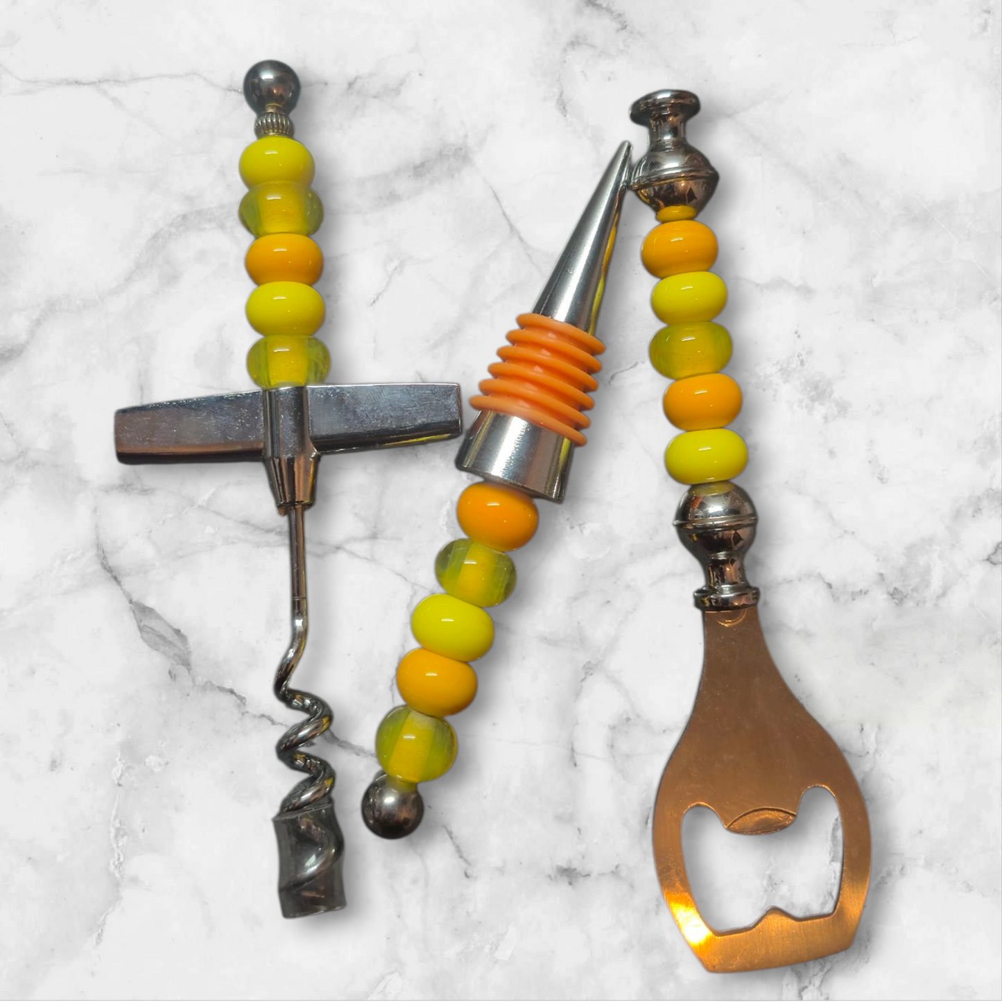 Weinkorken, Flaschenöffner und Korkenzieher Set