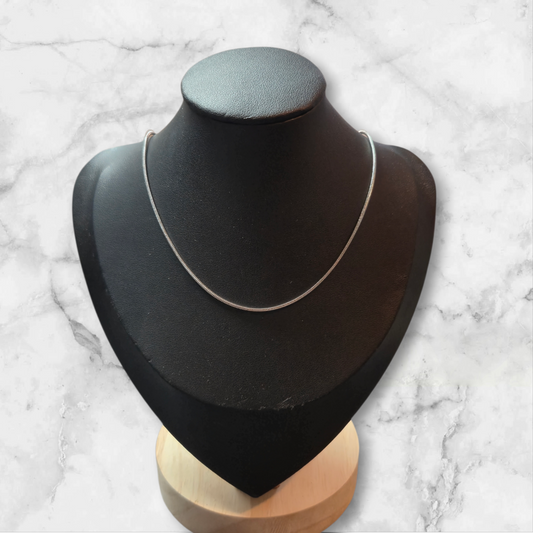 Edelstahlkette Silber