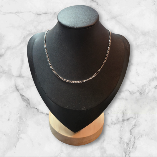 Edelstahlkette Silber