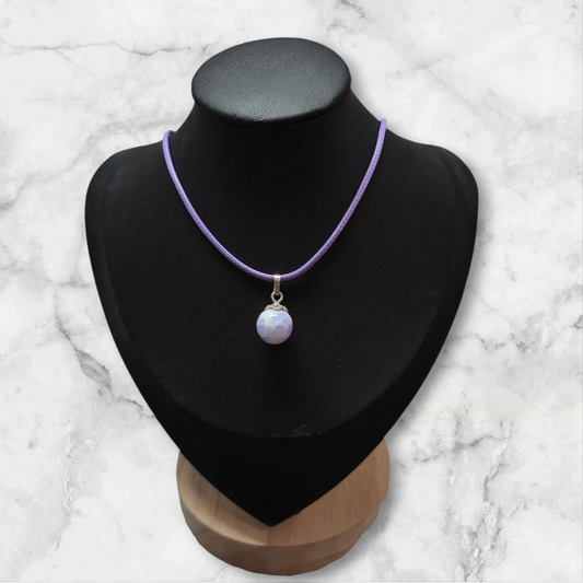 Lederband Lila