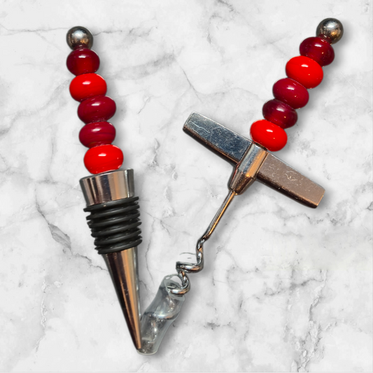 Weinkorken und korkenzieher Set